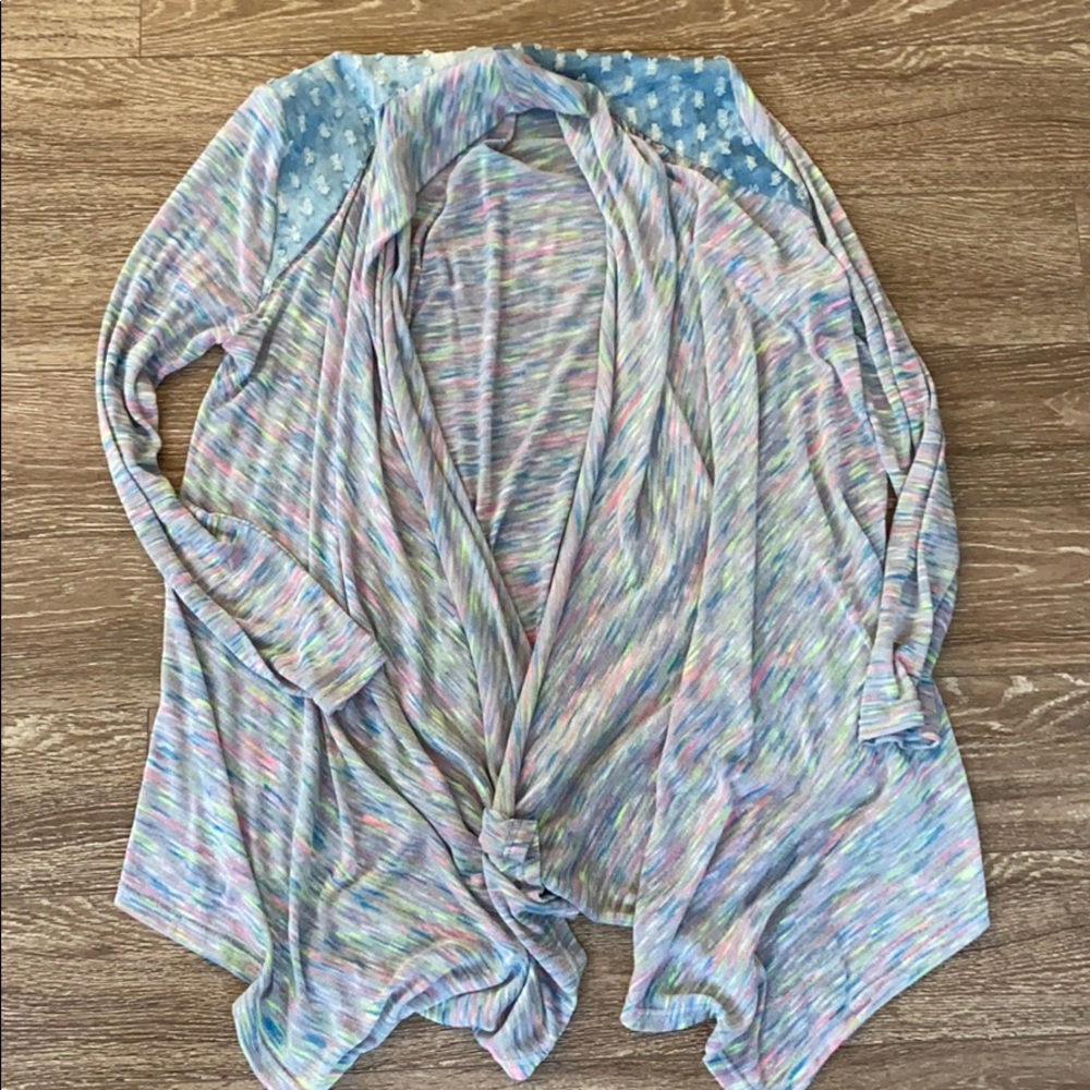 ❤️ Denim and knit colorful cardigan size L